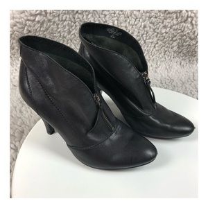 ninewest leather heeled boots